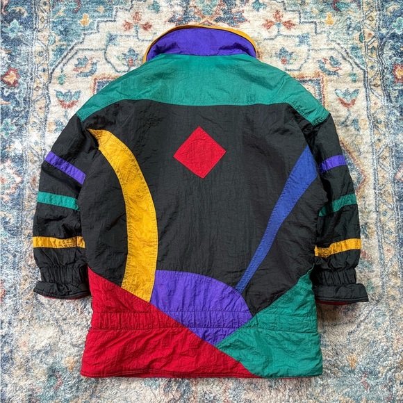 Vintage Les Vetements Colour Blocking Ski Jacket Large - Picture 2 of 6
